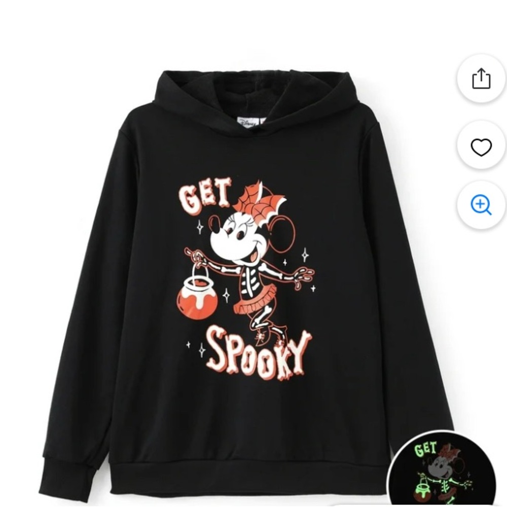 Disney Women Hoodie Mickey and Minnie keleton Pumkin Halloween Festival Outfits
